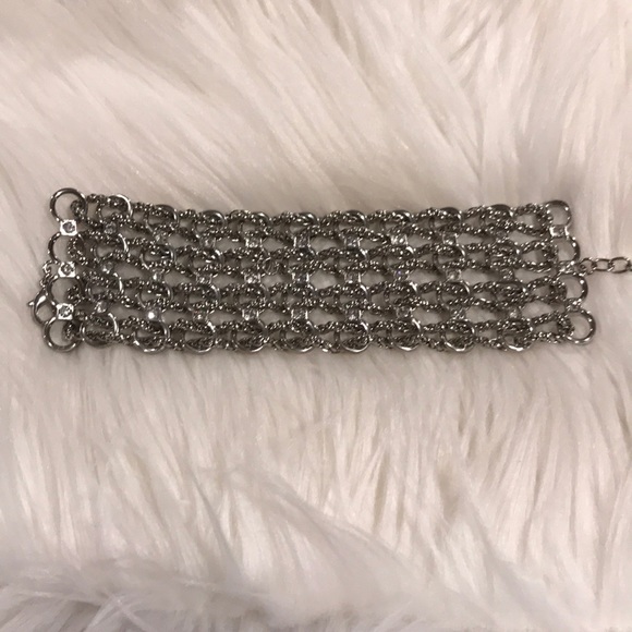Guess Silver Bracelet with Rhinestones - Picture 2 of 5